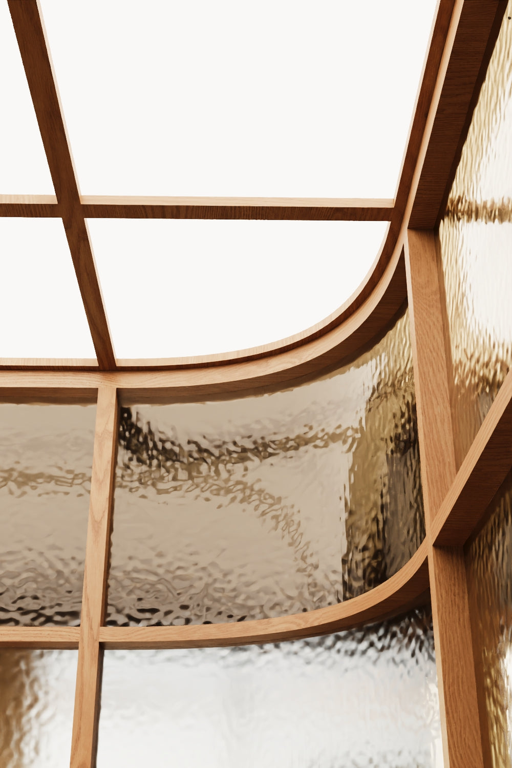 Reeded glass, up close